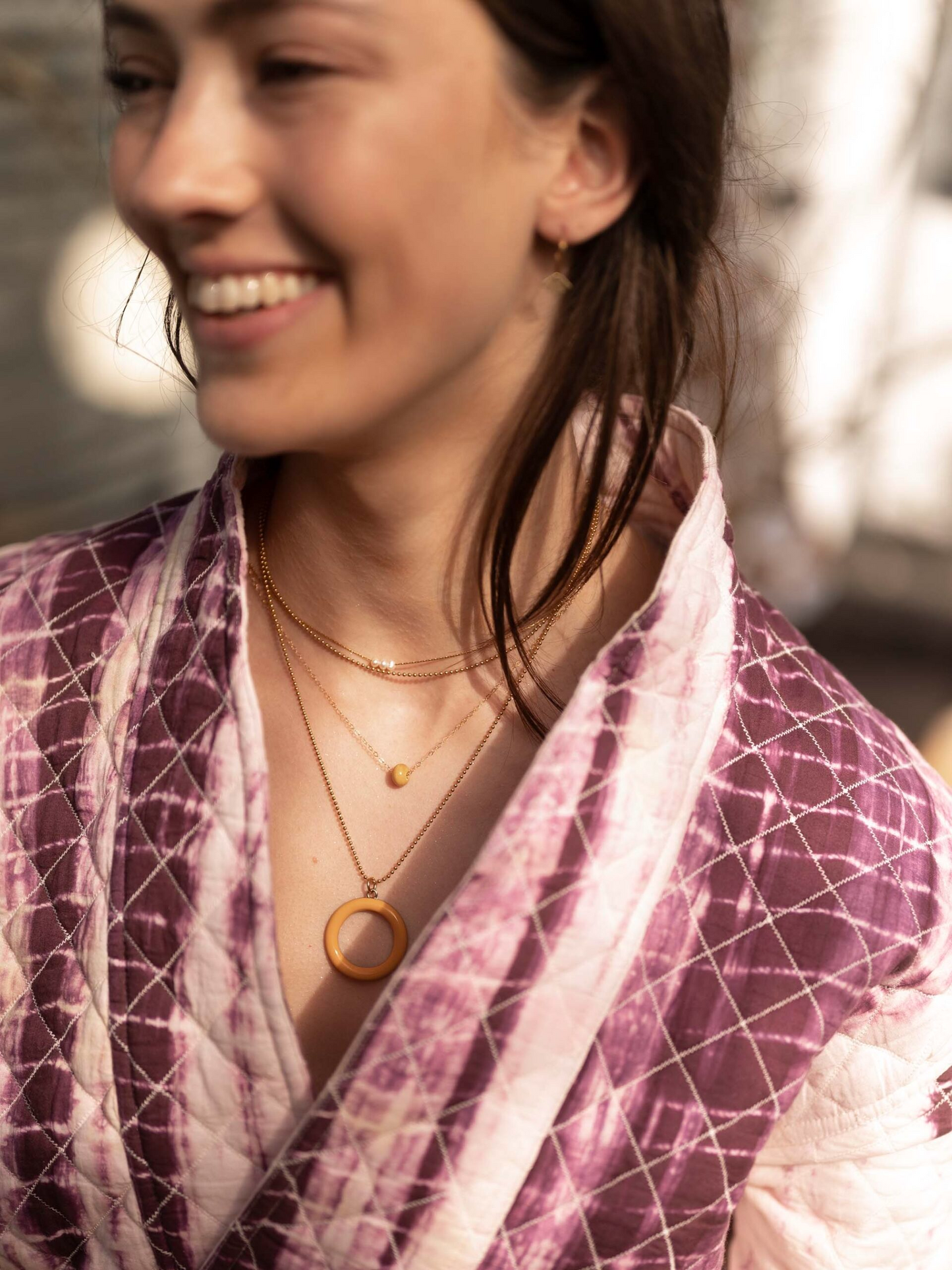
                  
                    Gold Fine With 3 Pearls Necklace
                  
                