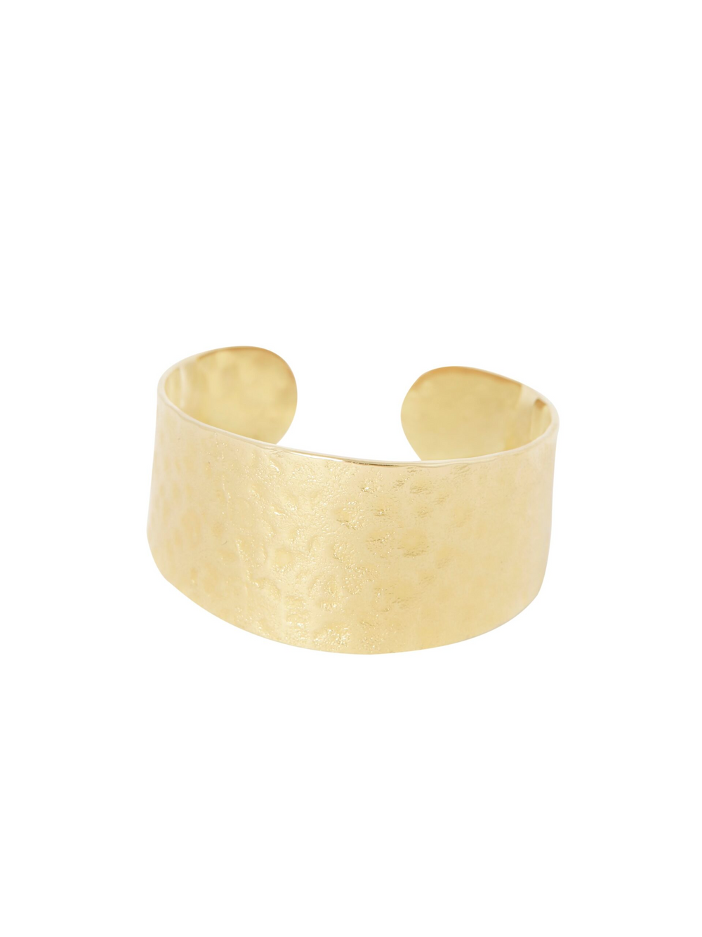 Gold Flat Hammered Ring