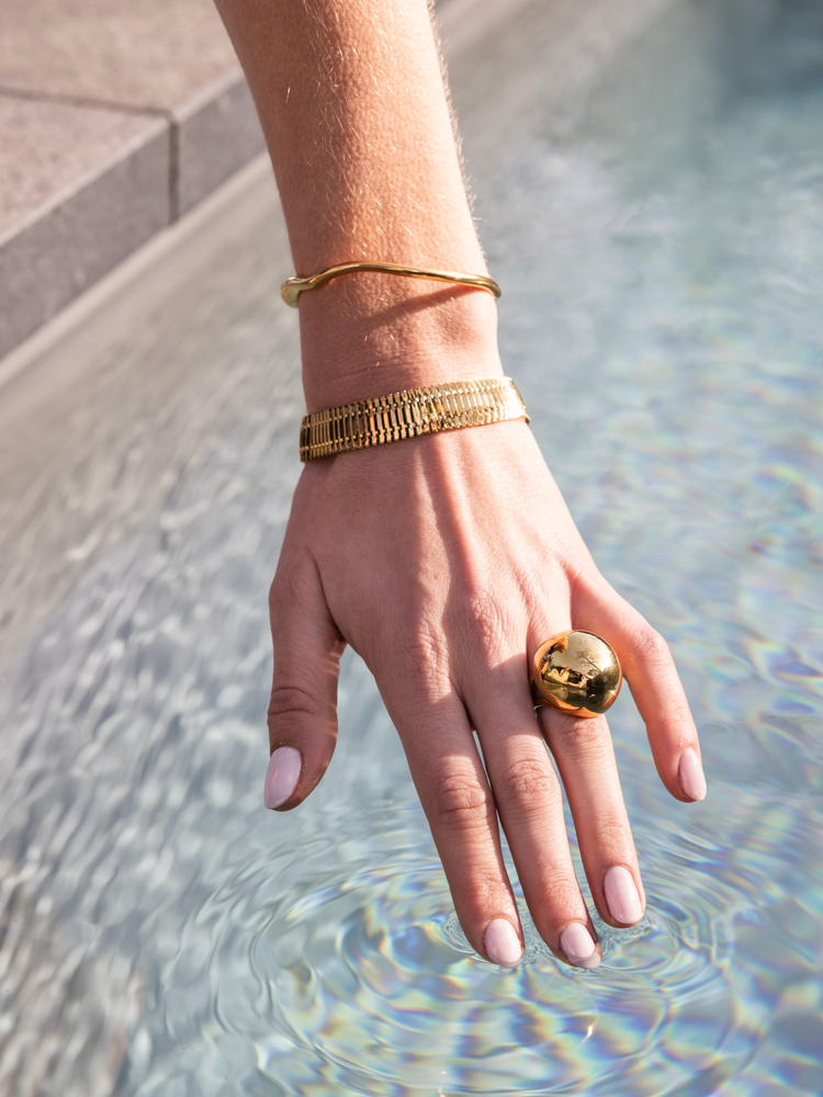 
                  
                    Gold Organic Bangle Bracelet
                  
                