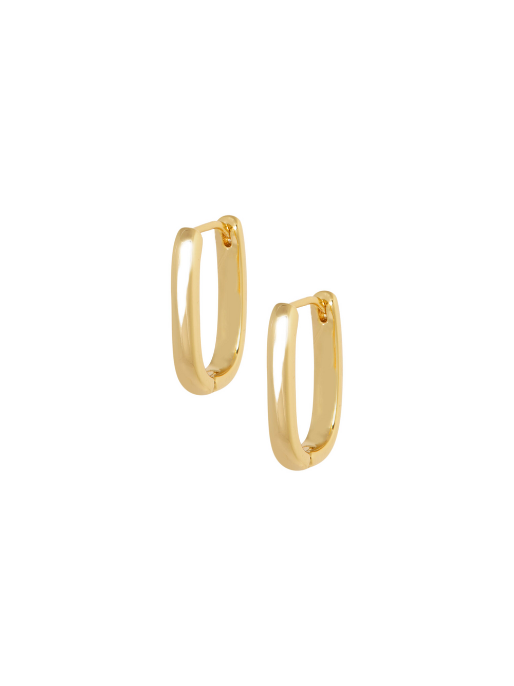 Gold Oval Earrings