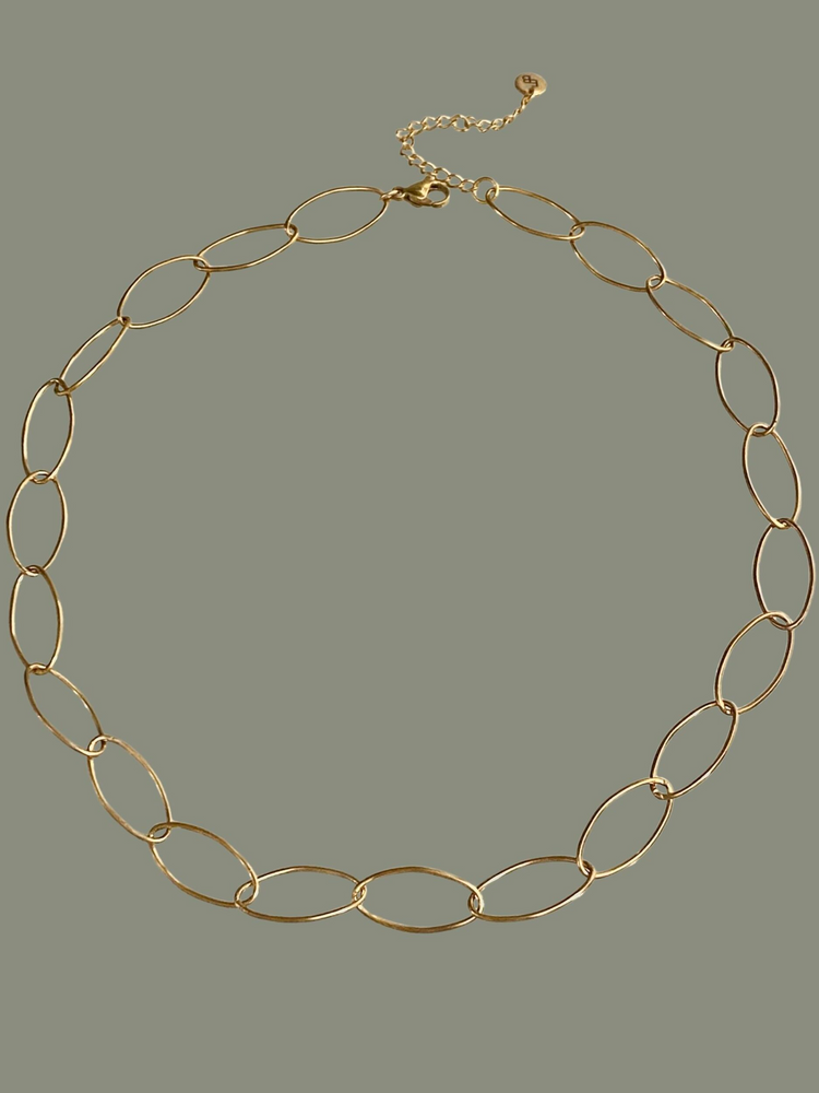 
                  
                    Gold Oval Link Necklace
                  
                