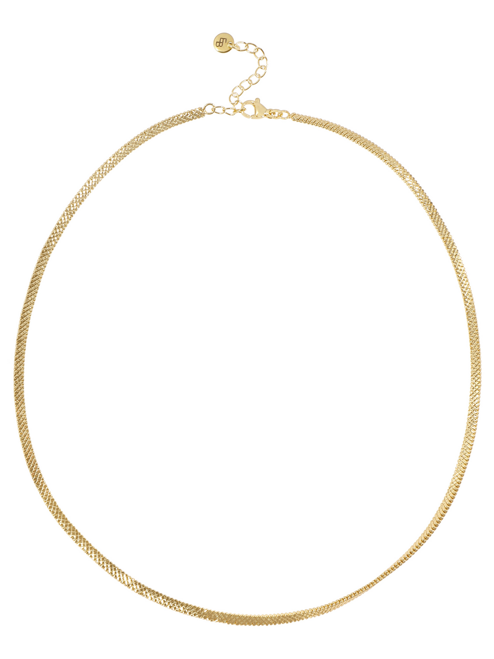 Gold Snake Texture Necklace