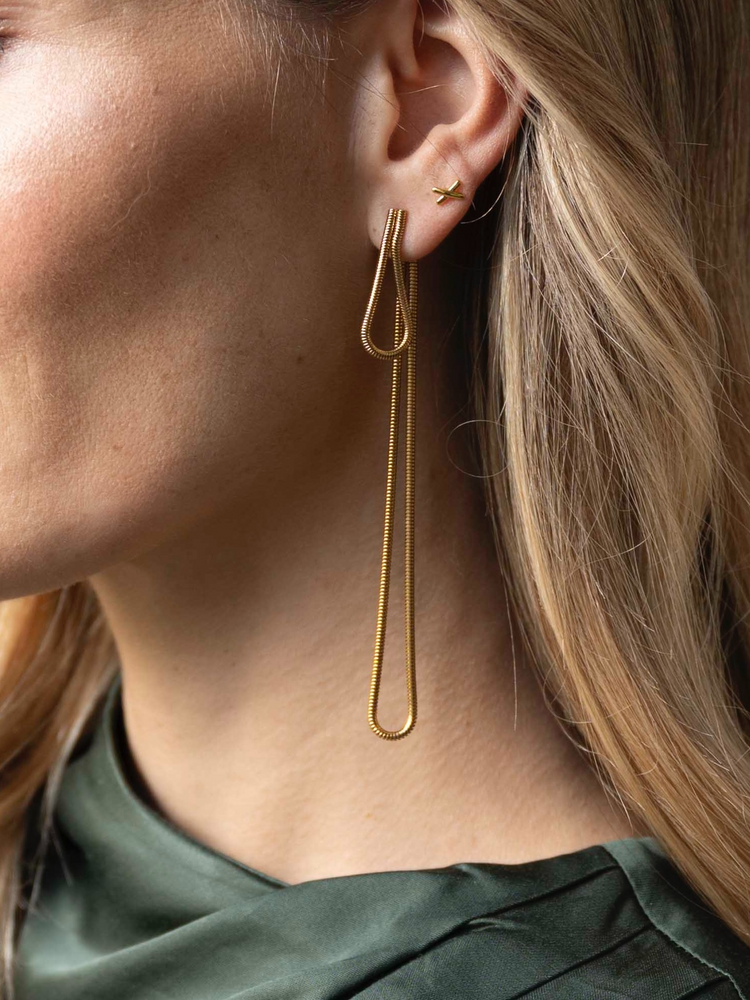 
                  
                    Gold Studs "X" Earrings
                  
                