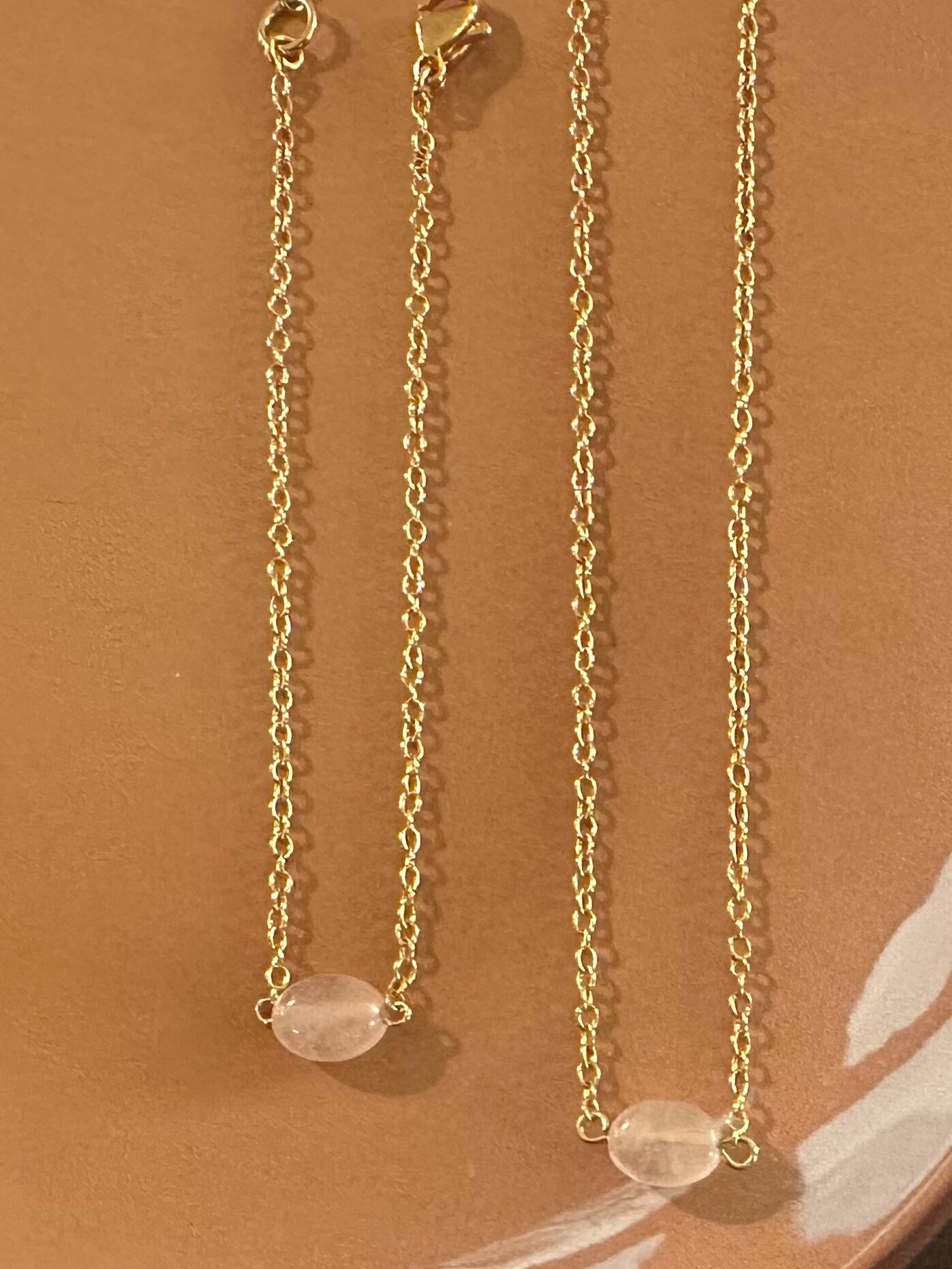 
                  
                    Light Pink Fine Oval Gemstone Bracelet
                  
                