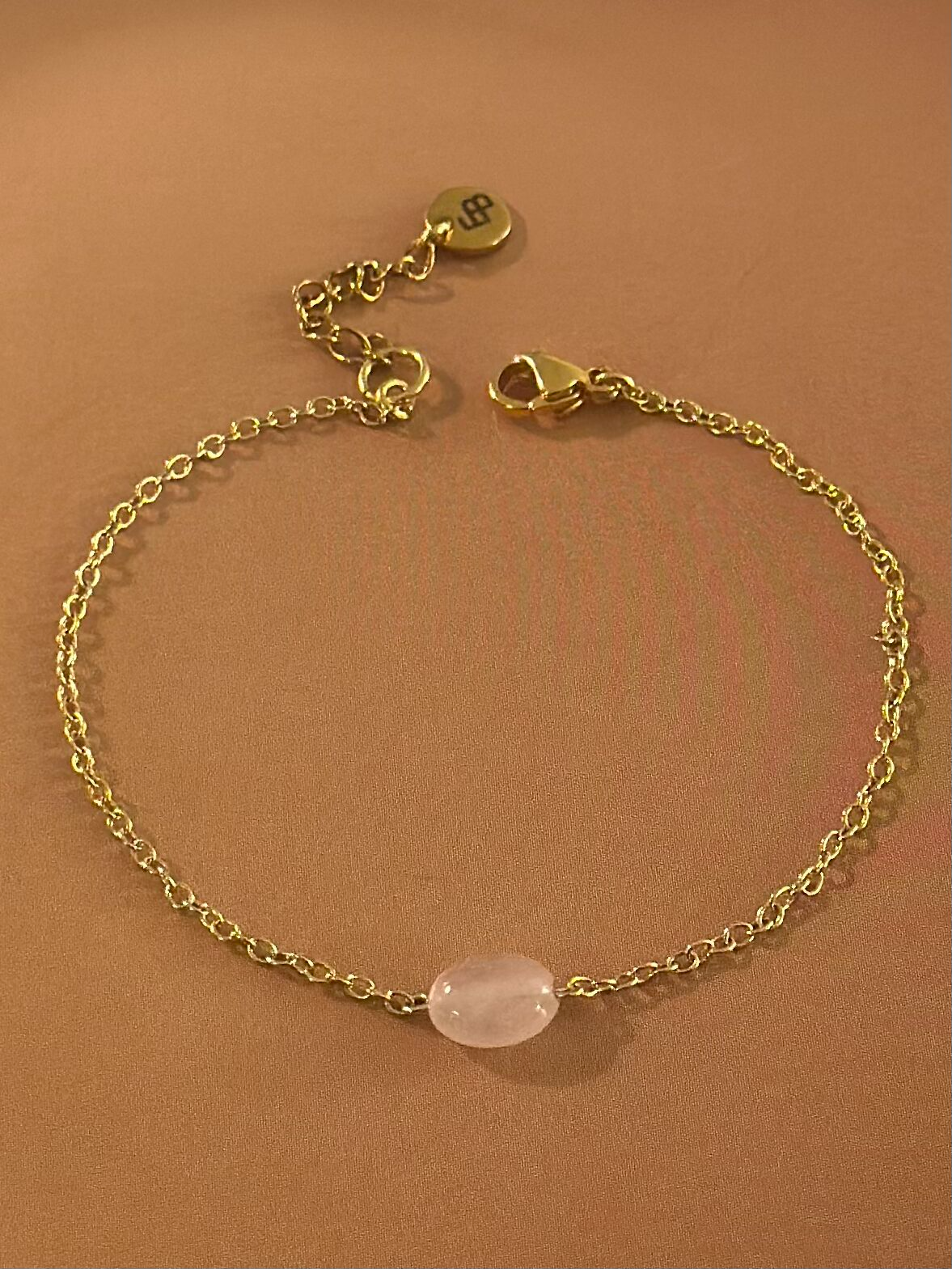 
                  
                    Light Pink Fine Oval Gemstone Bracelet
                  
                
