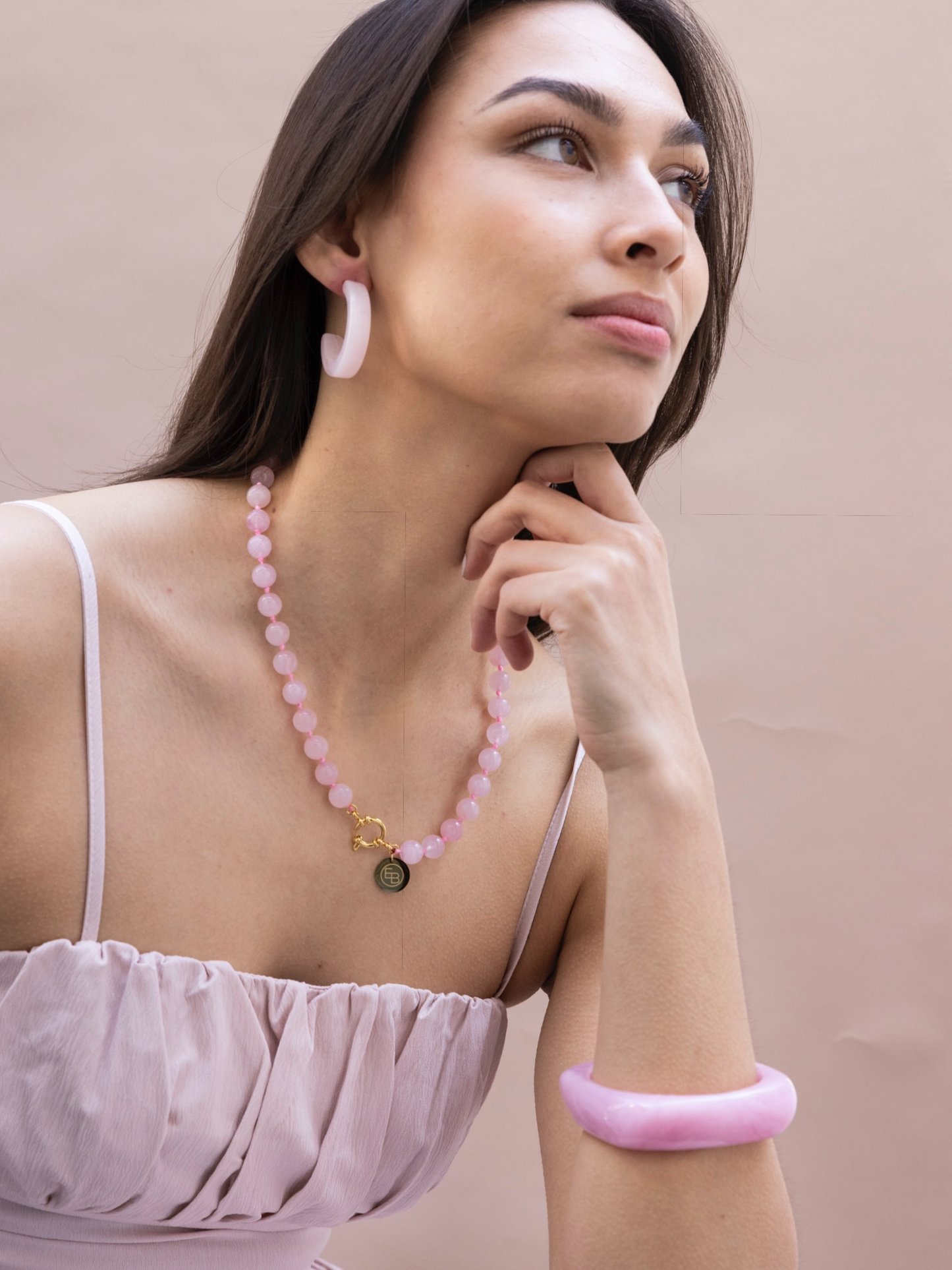 
                  
                    Light Pink Gemstone Necklace
                  
                