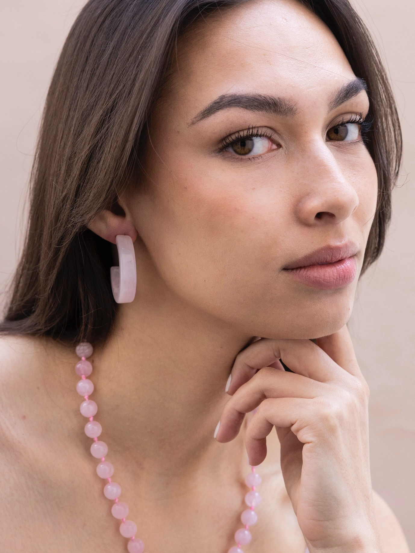 
                  
                    Light Pink Gemstone Necklace
                  
                