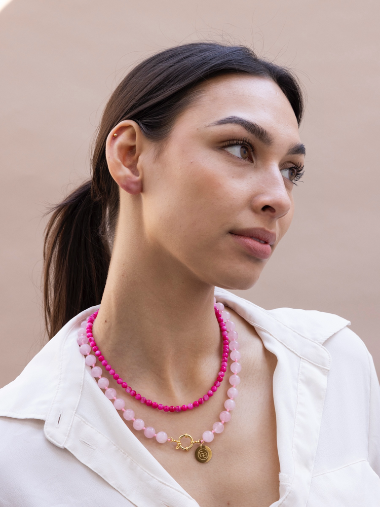 
                  
                    Light Pink Gemstone Necklace
                  
                