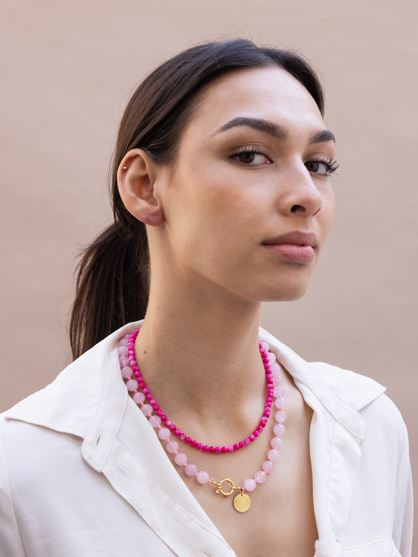
                  
                    Light Pink Gemstone Necklace
                  
                