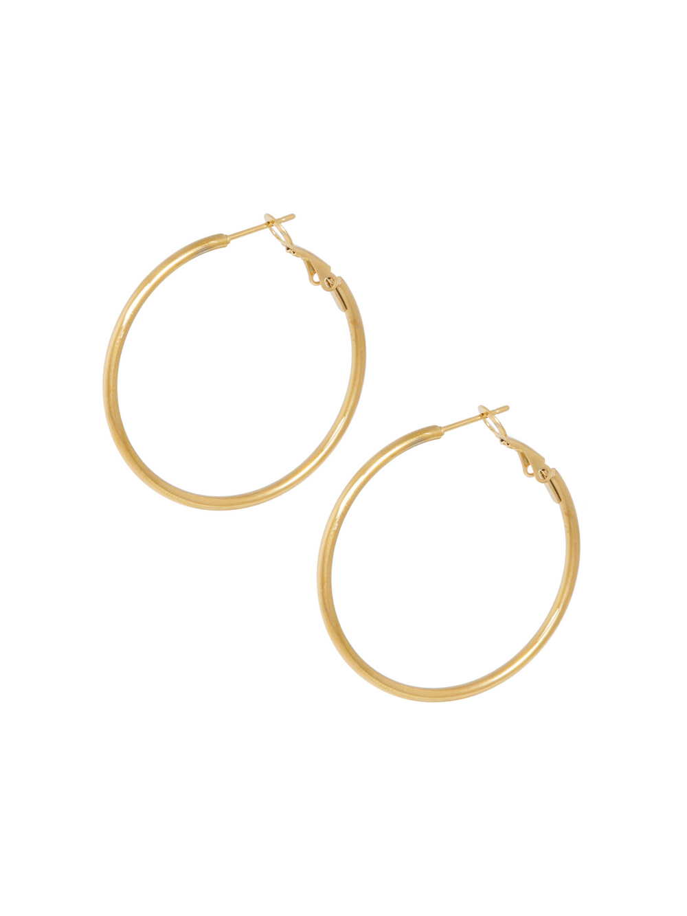 Medium Gold Hoops Earrings