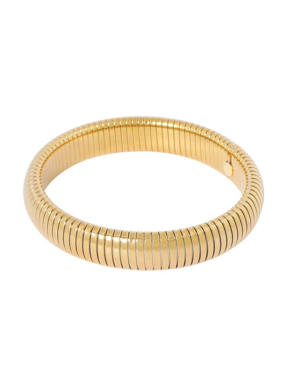 Small Gold Round Bangle Bracelet