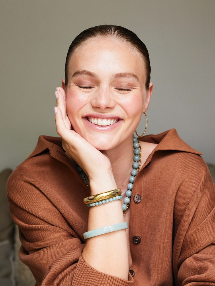 
                  
                    Small Gold Round Bangle Bracelet
                  
                
