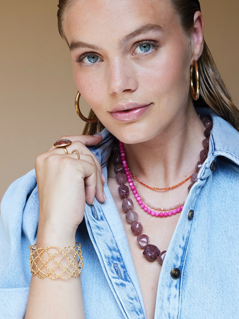 
                  
                    Warm Pink Organic Gemstone Xl Necklace
                  
                