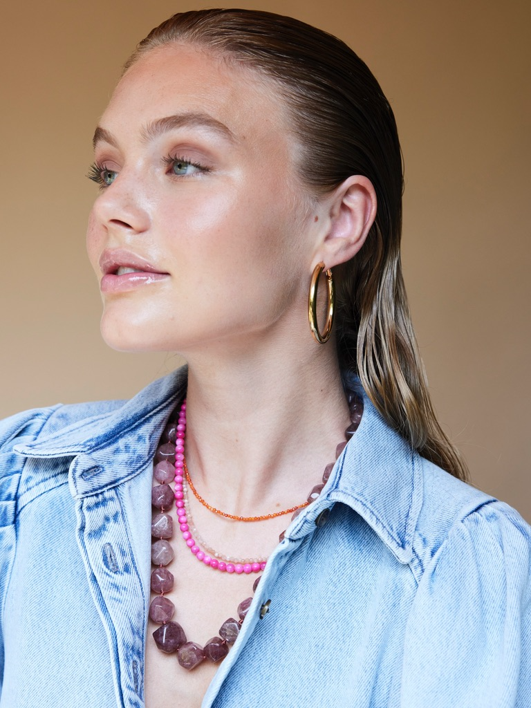 
                  
                    Warm Pink Organic Gemstone Xl Necklace
                  
                