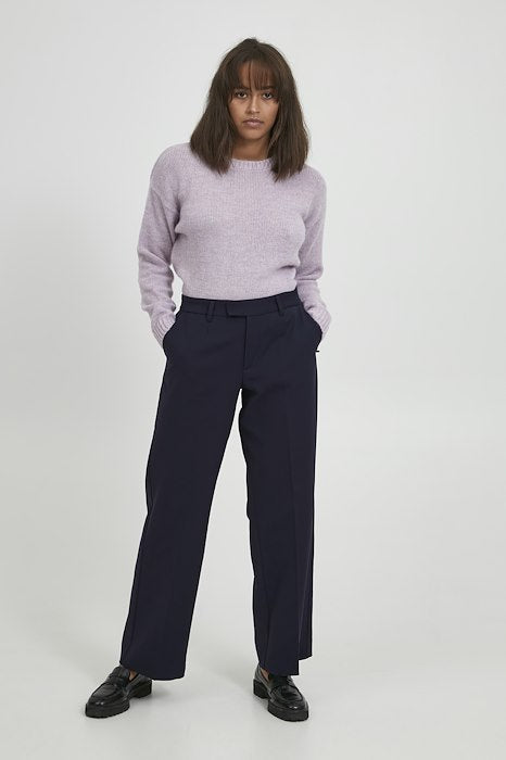 
                  
                    PZBINDY Dark Sapphire Wide Leg Trousers
                  
                