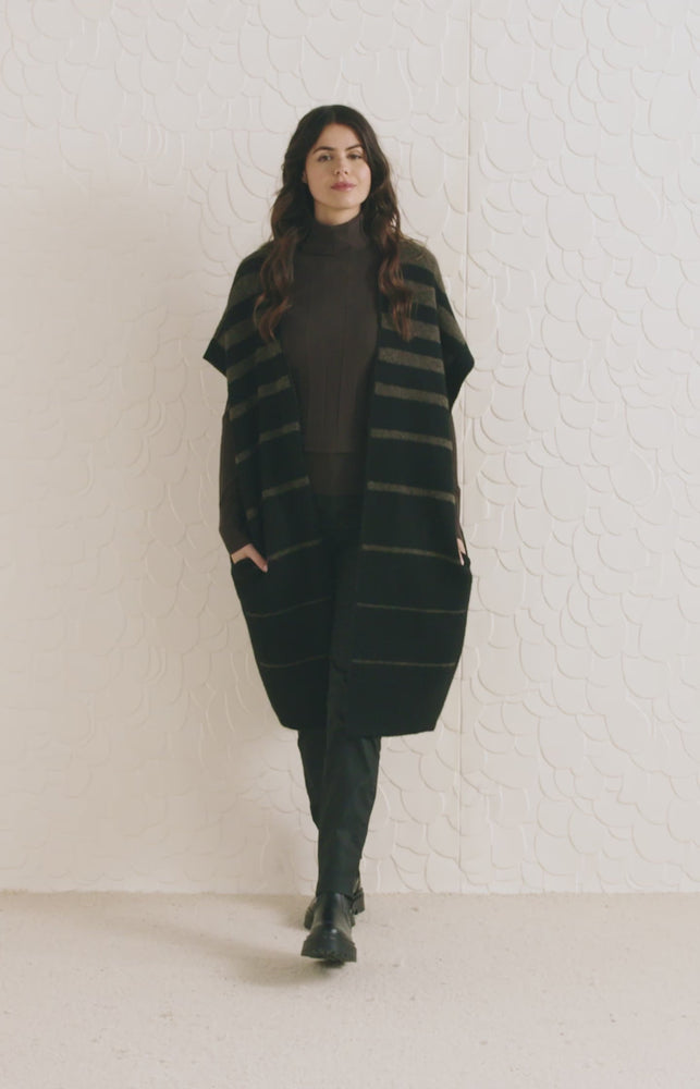 
                  
                    Mulch Brown Poncho Cardigan
                  
                
