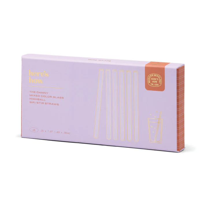
                  
                    THE DANNY Glass Highball Strohhalm-Set mit 6 Stück
                  
                