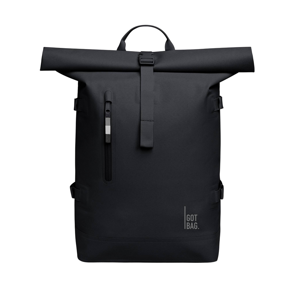 Monochrome Black Rolltop Backpack