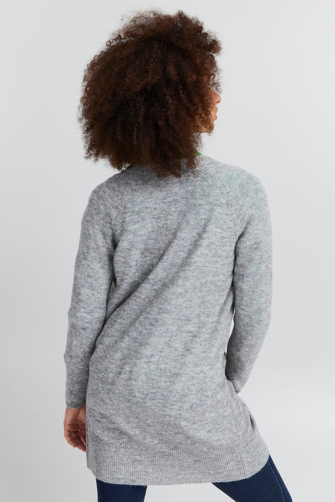 
                  
                    IHKAMARA Grey Melange Cardigan
                  
                