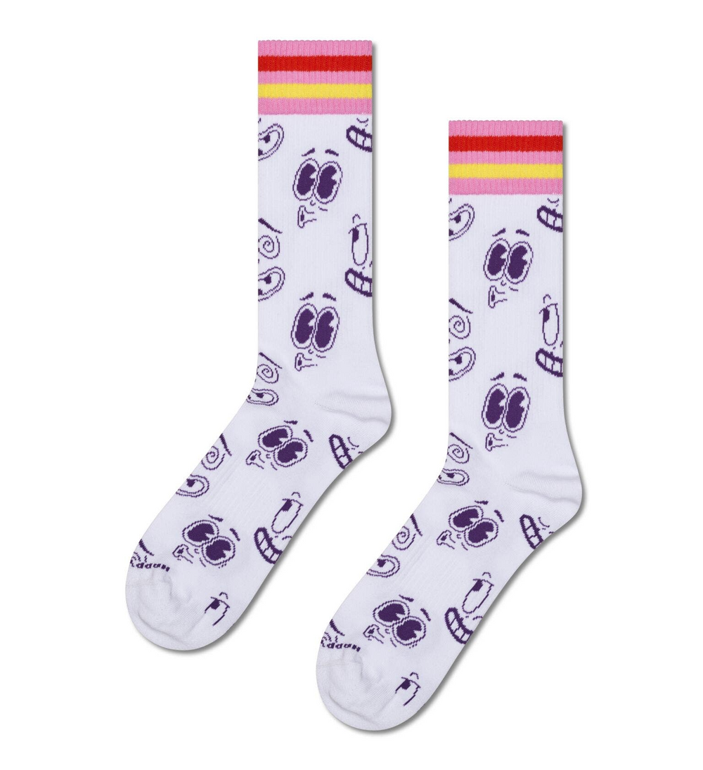 Weiße Mary-Jane-Sneaker-Socken