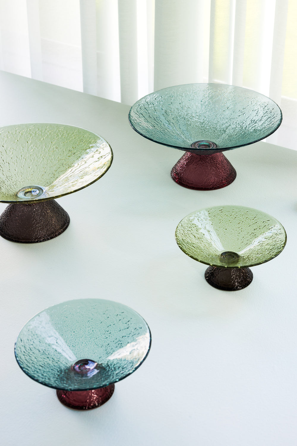 BONBON Große grün-braune Glasschale