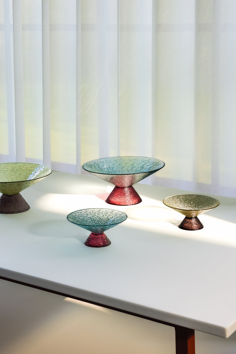 BONBON Große grün-braune Glasschale