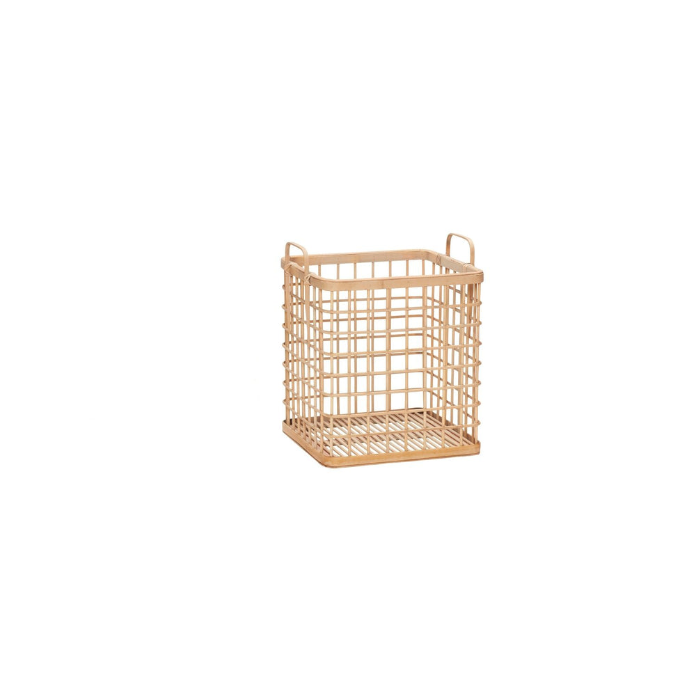 Mittlerer quadratischer Korb aus Naturbambus