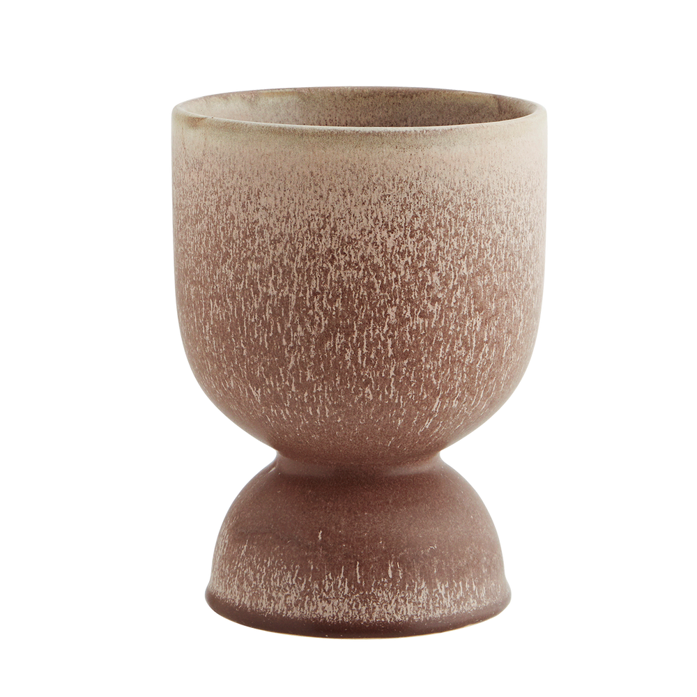 Powder Brown Stoneware  Flower Pot