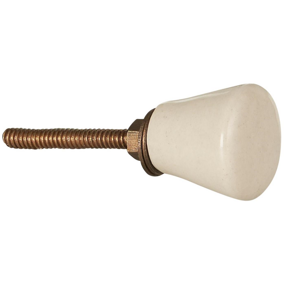 Cremefarbener Keramikknopf