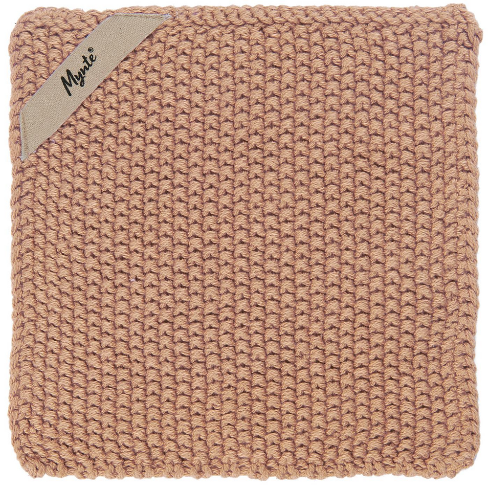 MYNTE gestrickter Topflappen mit verblasster Rose