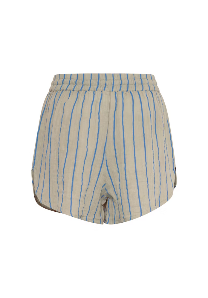 
                  
                    IAFOXA Della Robbia Blue Striped Beach Shorts
                  
                
