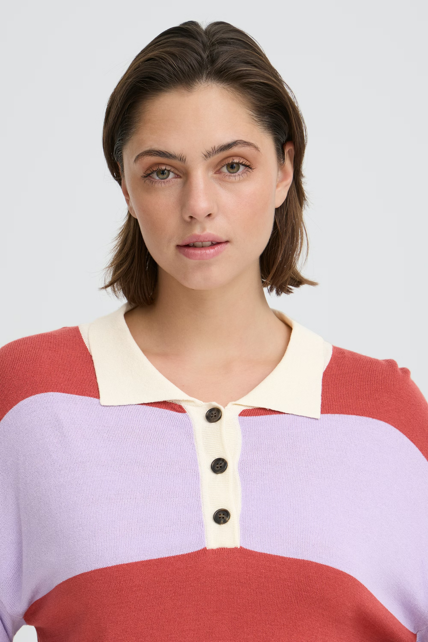 
                  
                    IHBOSTON Purple Rose Polo Jumper
                  
                
