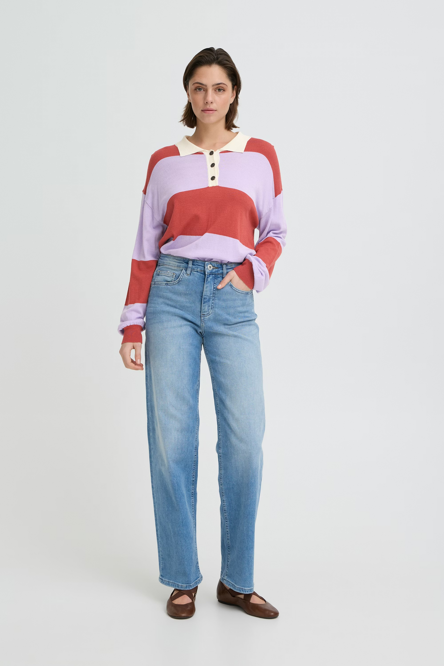 
                  
                    IHBOSTON Purple Rose Polo Jumper
                  
                