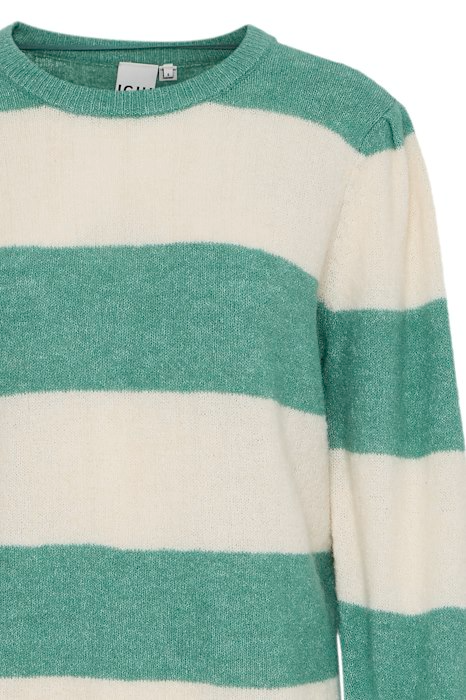 
                  
                    IHDUSTY – Beryl – Grüner Strickpullover mit Streifen
                  
                