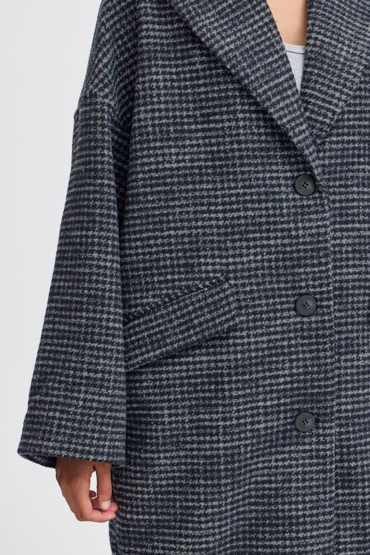 
                  
                    IHEMMALU Navy Blazer Houndstooth Jacket
                  
                