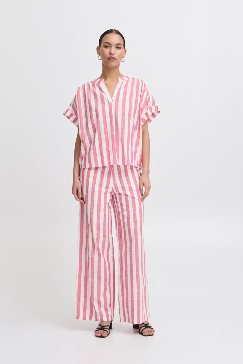 
                  
                    IHLOLIA Bluse mit Streifen in leuchtendem Rosa und Weiß
                  
                