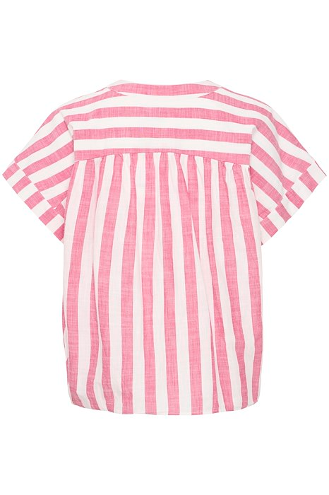 IHLOLIA Bright Rose White Stripe Blouse
