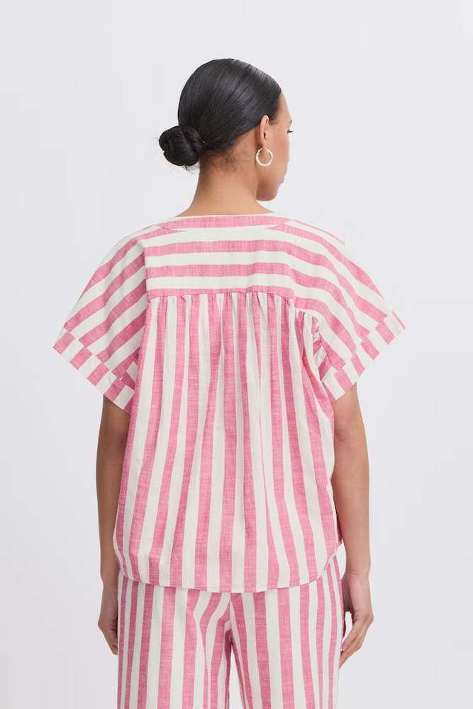 
                  
                    IHLOLIA Bluse mit Streifen in leuchtendem Rosa und Weiß
                  
                