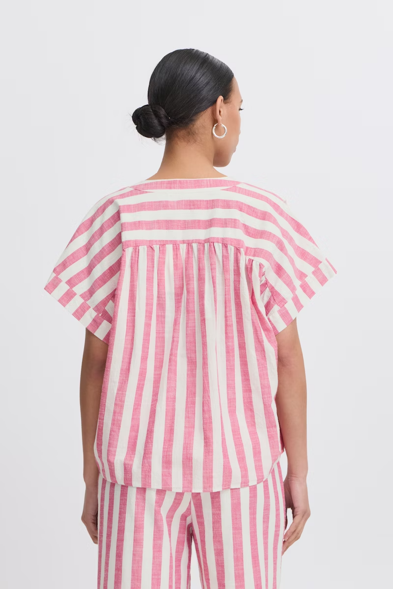 
                  
                    IHLOLIA Bluse mit Streifen in leuchtendem Rosa und Weiß
                  
                