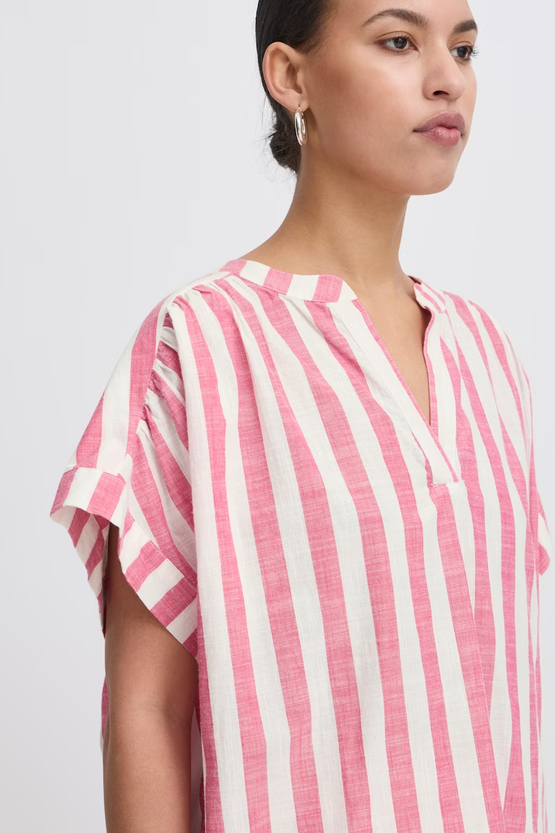 
                  
                    IHLOLIA Bluse mit Streifen in leuchtendem Rosa und Weiß
                  
                