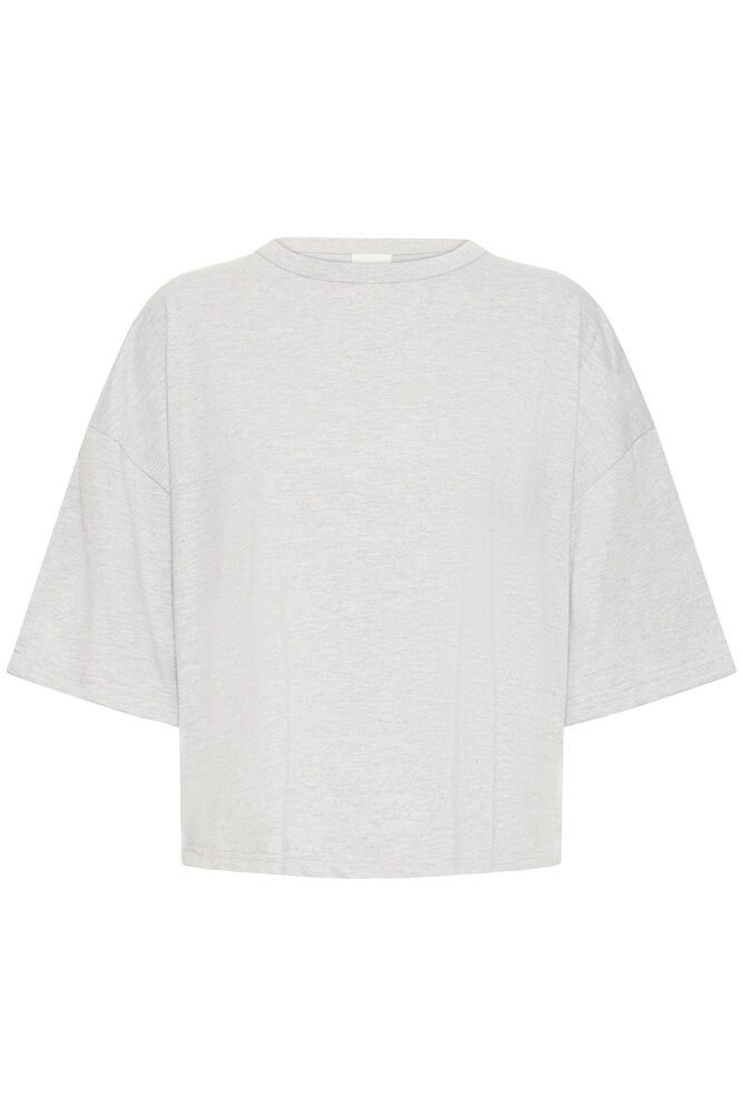 IHPALMER Graues meliertes, lockeres T-Shirt