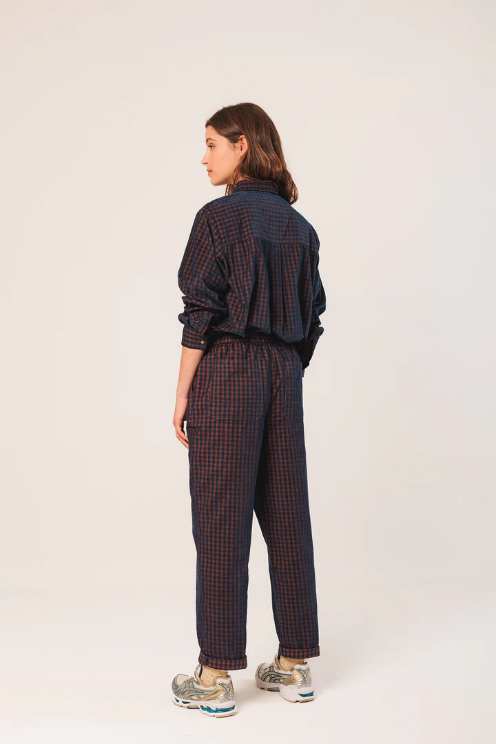 
                  
                    Marino Vichy Elastic Micro-Corduroy Trousers
                  
                