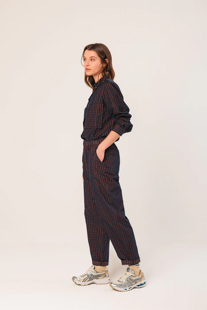 
                  
                    Marino Vichy Elastic Micro-Corduroy Trousers
                  
                