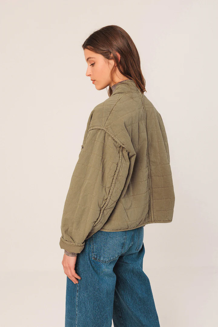 
                  
                    Militar Quilted Kimono Jacket
                  
                