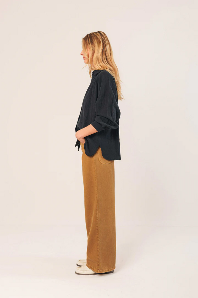 
                  
                    Navy Crepe Cotton Shirt
                  
                