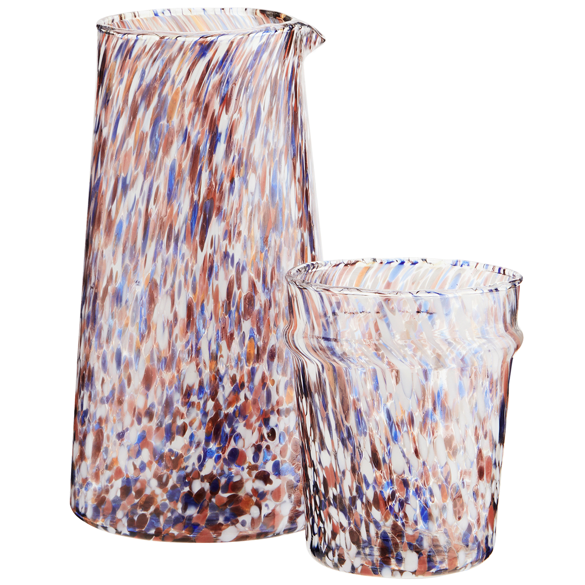 
                  
                    Orange Blue White Clear Drinking Glass
                  
                