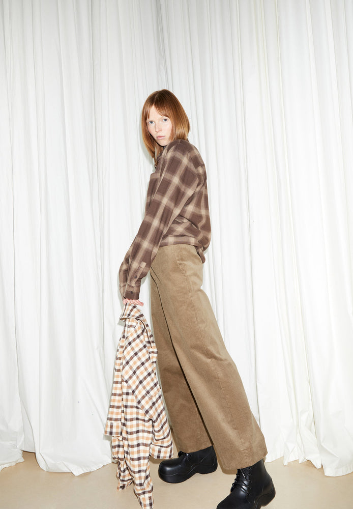 
                  
                    JAALMA CORDUROY Dark Sand Stone Trousers
                  
                