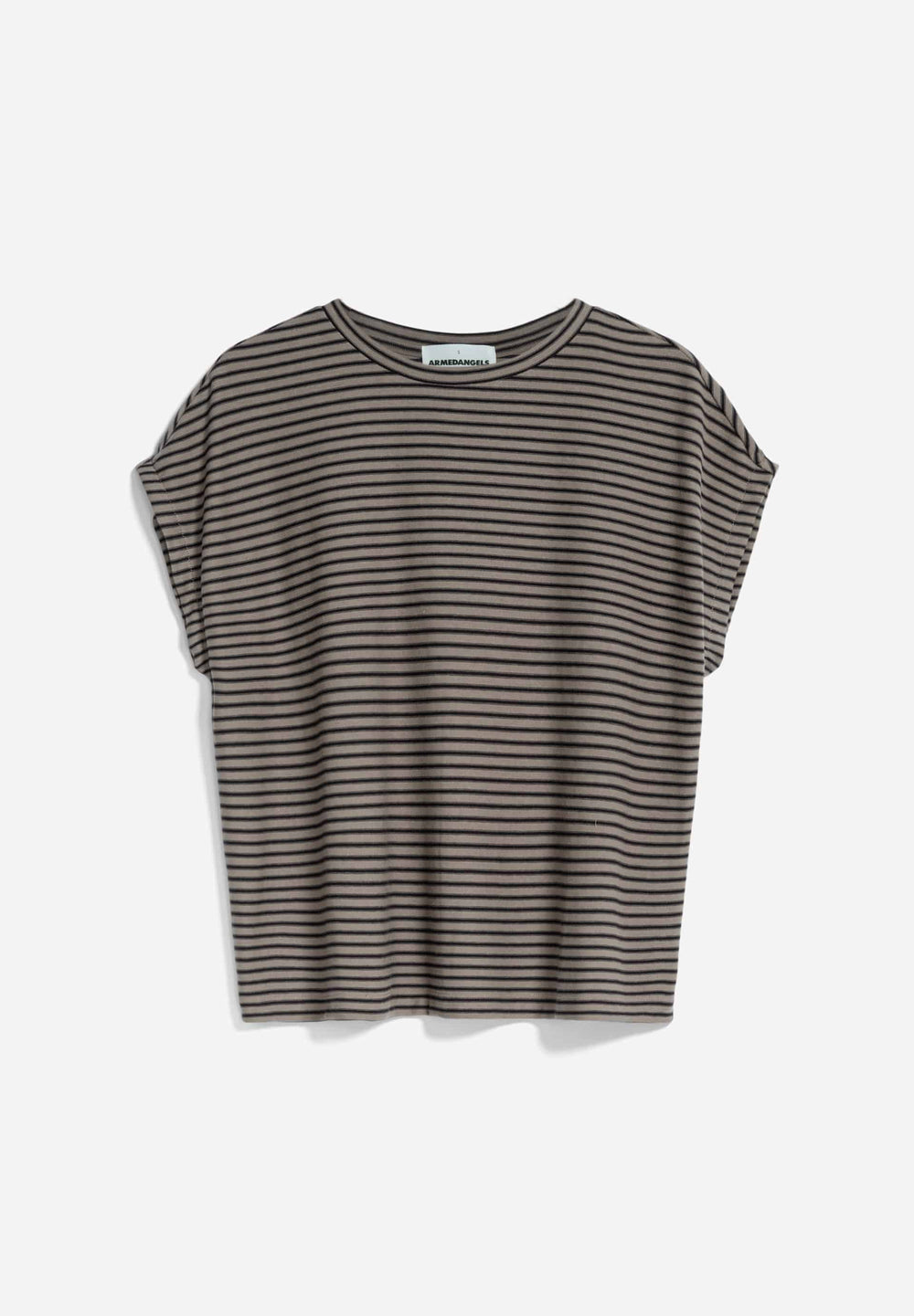 JAANISA MINI STRIPE Cool Ash-Muddy Water T-Shirt