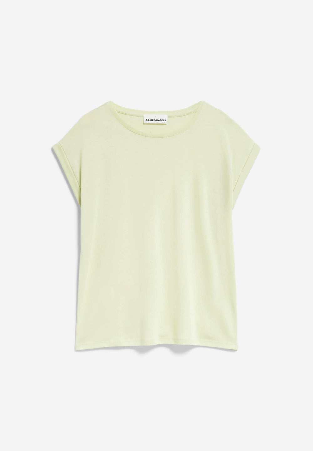 JILAANA Pastel Green Loose Fit T-Shirt