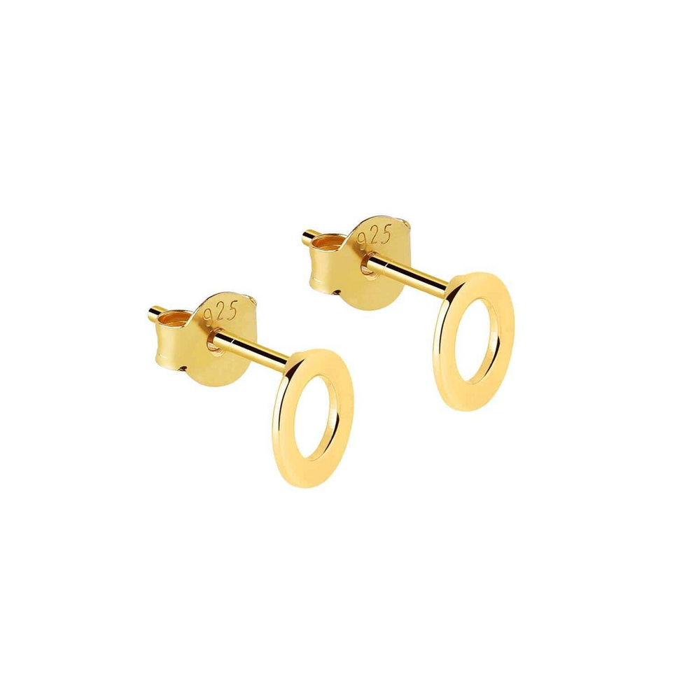 Ohrstecker mit offenem Kreis in Gold